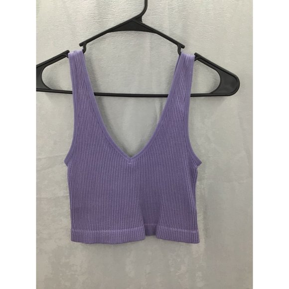 FOREVER 21 SEAMLESS V-NECK BRALETTE SMALL VIOLET NWT - Picture 6 of 7